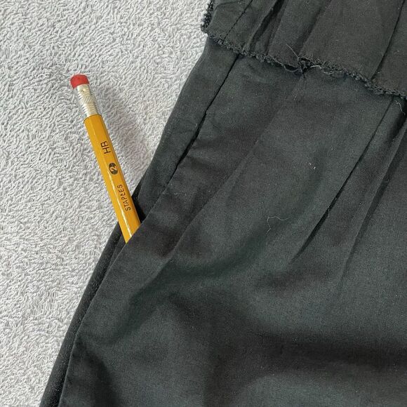 J. Crew Ruffle Sleeve Voile Dress Women's S Black 100% Cotton V-Neck A-Line - Picture 4 of 16